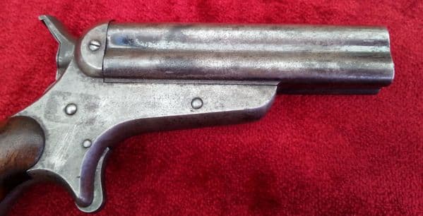 X X X SOLD X X X Rimfire Derringer by Sharps & Hankins. Circa 1859. Good condition. Ref 7500.
